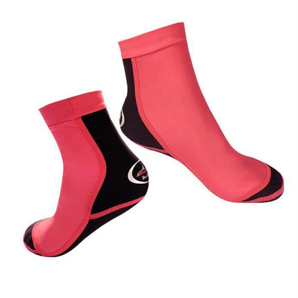 DIVE & SAIL 1.5mm Neoprene + Nylon Snorkeling Socks Diving Socks Anti-slip Anti-scratch Beach Socks, Size:L (39-42)(Women Red)-garmade.com