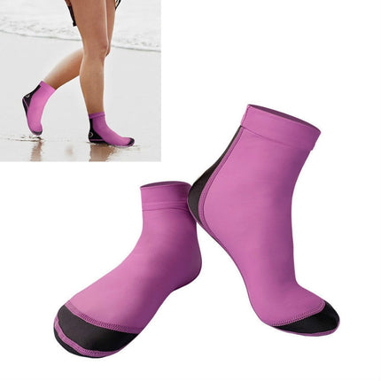 DIVE & SAIL 1.5mm Neoprene + Nylon Snorkeling Socks Diving Socks Anti-slip Anti-scratch Beach Socks, Size:L (39-42)(Women Purple)-garmade.com