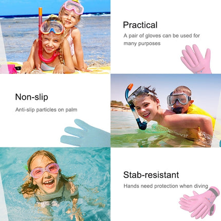 DIVE&SAIL 3mm Children Diving Gloves Scratch-proof Neoprene Swimming Snorkeling Warm Gloves, Size: XL for Aged 12-14(Pink)-garmade.com