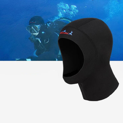 DIVE & SAIL DH-002 1mm Men and Women Swimming Caps Sunscreen Diving Cap Surfing Diving Headgear, Size: S(Black)-garmade.com