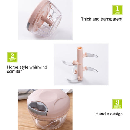 Multi-function Hand-pull Type Vegetable Cutter Household Meat Grinder Pounding Garlic Machine Random Color Delivery, Size:Large-garmade.com