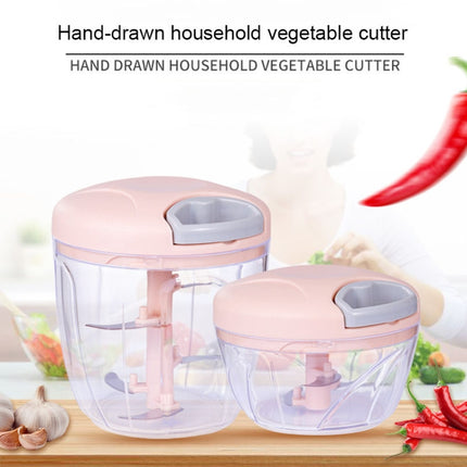 Multi-function Hand-pull Type Vegetable Cutter Household Meat Grinder Pounding Garlic Machine Random Color Delivery, Size:Small-garmade.com