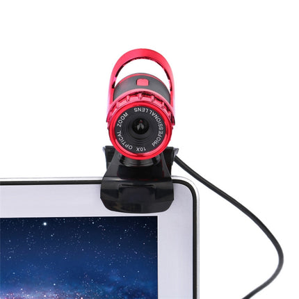 HXSJ A859 480P Computer Network Course Camera Video USB Camera Built-in Sound-absorbing Microphone(No Camera Function Red)-garmade.com