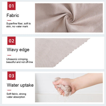 Fish Scale Lattice Kitchen Cleaning Without Watermark Rags Housework Water Absorption Lint-free Cleaning Rag Random Color Delivery-garmade.com