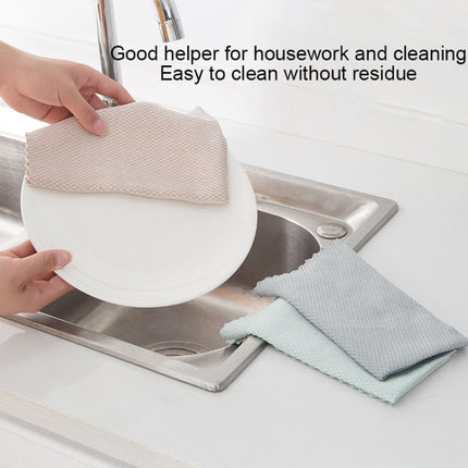 Fish Scale Lattice Kitchen Cleaning Without Watermark Rags Housework Water Absorption Lint-free Cleaning Rag Random Color Delivery-garmade.com