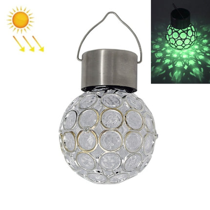 2 PCS Solar Hollow Ball Pendent Lamp Decorative Garden Light(Colorful Light)-garmade.com