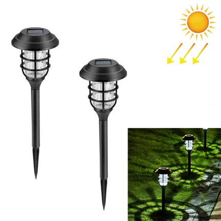 2 PCS Solar Striped Lawn Light LED Outdoor Waterproof Garden Park Landscape Light(White Light)-garmade.com