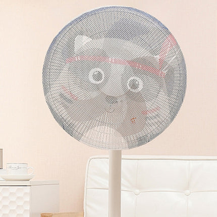 10 PCS Cartoon Children Safety Electric Fan Cover All-inclusive Mesh Fan Protection Net Anti-pinch Hand Cover, Specification: 18 Inch(Little Gray Wolf)-garmade.com