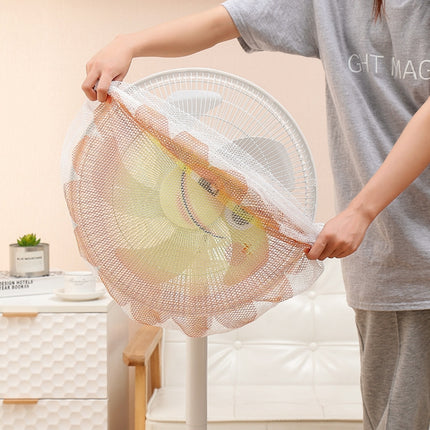 10 PCS Cartoon Children Safety Electric Fan Cover All-inclusive Mesh Fan Protection Net Anti-pinch Hand Cover, Specification: 18 Inch(Sun Flower)-garmade.com