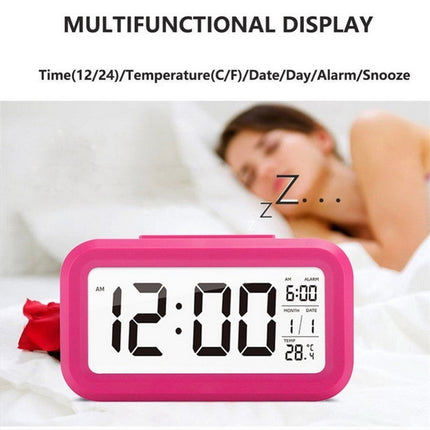 Temperature Type Lazy Snooze Alarm Mute Backlit Electronic Clock(Green)-garmade.com