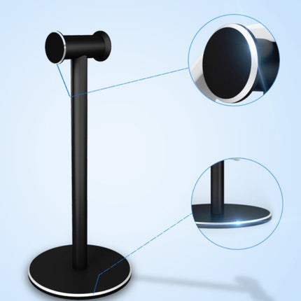 Head-mounted Metal Earphone Holder Internet Cafe Desktop Display Stand(Black)-garmade.com