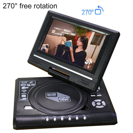 7.8 inch Portable DVD with TV Player, Support SD / MMC Card / Game Function / USB Port(EU Plug)-garmade.com