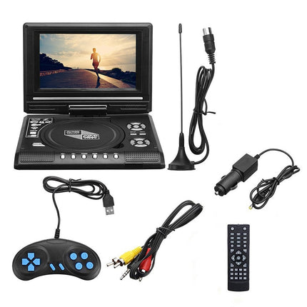 7.8 inch Portable DVD with TV Player, Support SD / MMC Card / Game Function / USB Port(US Plug)-garmade.com