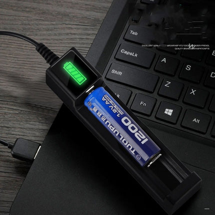 10 PCS USB 18650 Battery Single Slot Holder Charger with Flashlight Function-garmade.com
