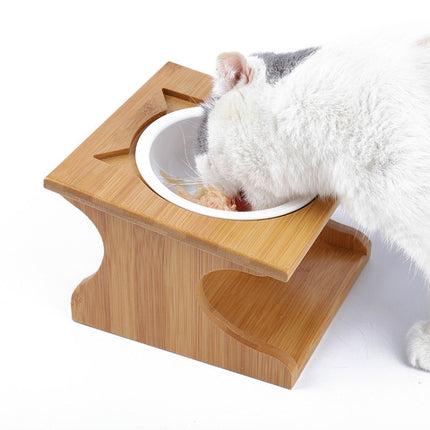 Pet Solid Wood Dining Table Pet Food Bowl Pet Supplies-garmade.com