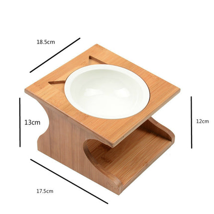 Pet Solid Wood Dining Table Pet Food Bowl Pet Supplies-garmade.com