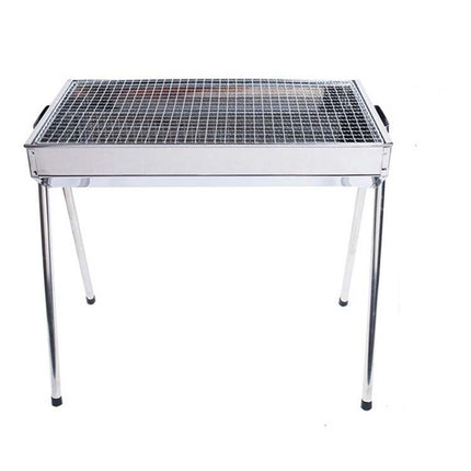HZ-003 BBQ Grill Outdoor Portable Stainless Steel Stove Household Charcoal Barbecue Rack, Grill/pan specifications: M-garmade.com
