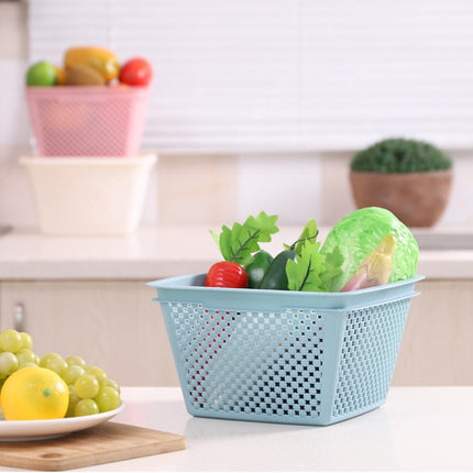 3 PSC Plastic Storage Basket Household Goods Hollow Drain Basket Kitchen Vegetable Washing Fruit Storage Basket Random Color Delivery-garmade.com