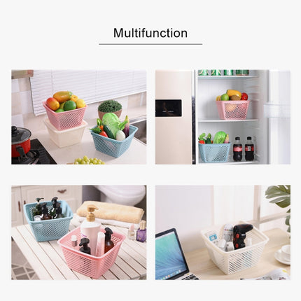 3 PSC Plastic Storage Basket Household Goods Hollow Drain Basket Kitchen Vegetable Washing Fruit Storage Basket Random Color Delivery-garmade.com