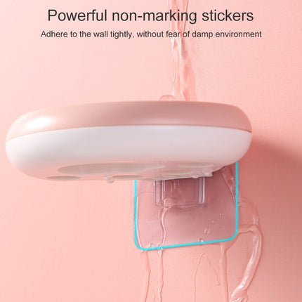 3 PCS Suction Cup Wall-mounted Perforation Free Drain Toilet Rack Soap Box Holder, Random Color Delivery-garmade.com