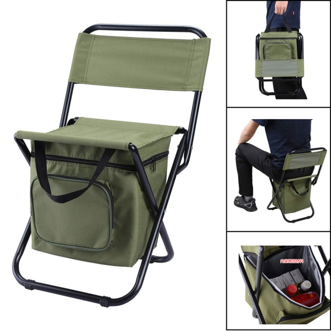 Outdoor Folding Chair with Storage Bag & Backrest & Heat Preservation Function-garmade.com