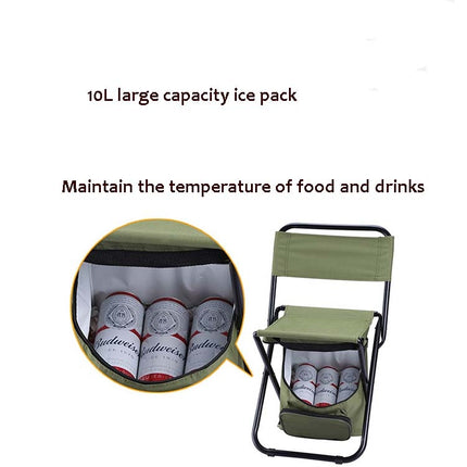 Outdoor Folding Chair with Storage Bag & Backrest & Heat Preservation Function-garmade.com