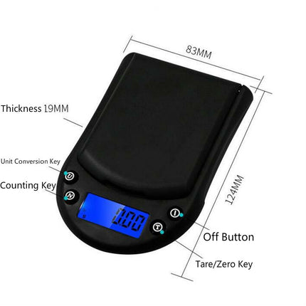 Precision Palm Scale Gold Silver Jewelry Scale Pocket Scale, Specification:200g/0.01g, Style:Without Battery-garmade.com