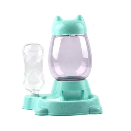 Pet Bottled Grain Storage Bucket Automatic Drinking Water Feeder(Mint Green)-garmade.com