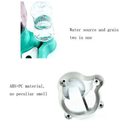 Pet Bottled Grain Storage Bucket Automatic Drinking Water Feeder(Mint Green)-garmade.com