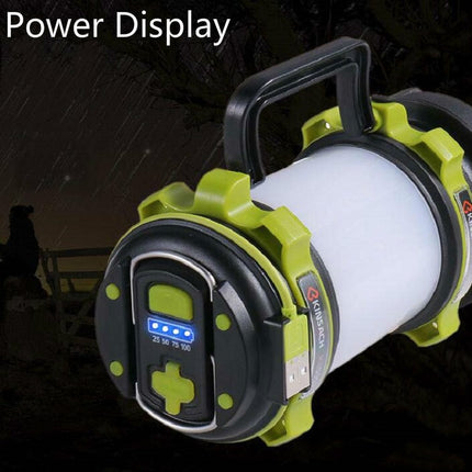 KINSACH Portable LED Searchlight Outdoor Rechargeable Multi-function Flashlight Camping Light(Green)-garmade.com
