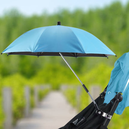 Stroller Universal Stroller Umbrella Sliding Baby Artifact Vinyl Anti-UV Universal Clip Sun And Rain Dual-use Umbrella(Gray)-garmade.com