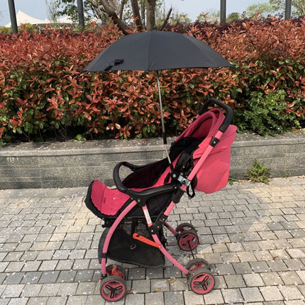 Stroller Universal Stroller Umbrella Sliding Baby Artifact Vinyl Anti-UV Universal Clip Sun And Rain Dual-use Umbrella(Gray)-garmade.com