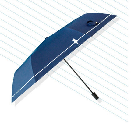 Small Fresh Forest Simple Sun and Rain Dual-use Sun Umbrella Sunscreen UV Protection Black Plastic Umbrella, Style:Manual(Blue)-garmade.com