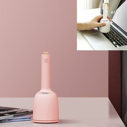 Mini Portable Desktop Vacuum Cleaner Household Cleaning Machine Computer Keyboard Dust Remover(Pink)-garmade.com