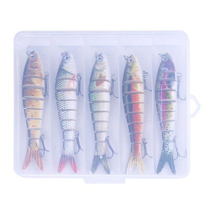 Luya Knotty Fish Plastic Bionic Hard Bait Sea Fishing Fake Bait, Colour: 5 PCS-garmade.com