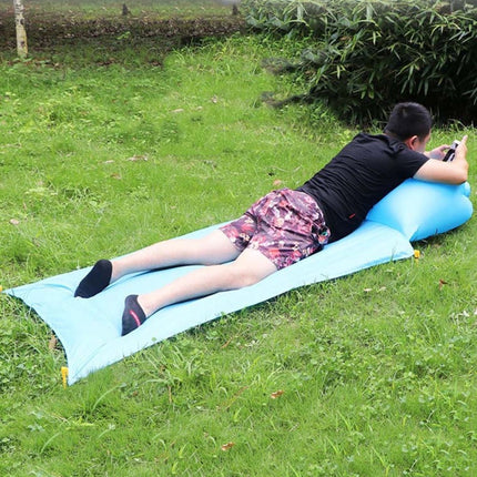 Outdoor Waterproof Air Pillow Picnic Mat Carrying Ground Sand Beach Grass Mat, Style:Single(Random Color)-garmade.com