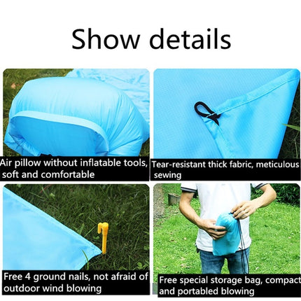 Outdoor Waterproof Air Pillow Picnic Mat Carrying Ground Sand Beach Grass Mat, Style:Single(Random Color)-garmade.com