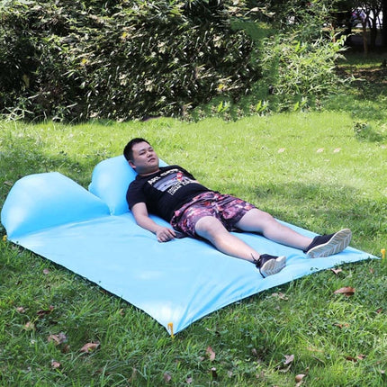 Outdoor Waterproof Air Pillow Picnic Mat Carrying Ground Sand Beach Grass Mat, Style:Double(Random Color)-garmade.com