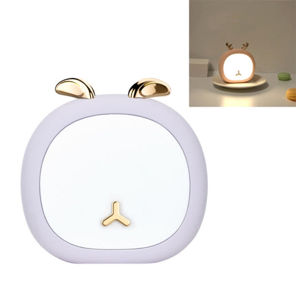 Creative Multifunctional USB Charging Reading Lamp Bedside Soft Night Light, Style:Rabbit(Purple)-garmade.com