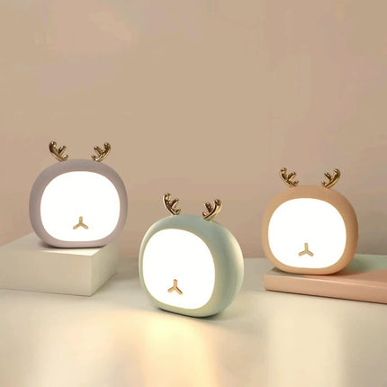 Creative Multifunctional USB Charging Reading Lamp Bedside Soft Night Light, Style:Rabbit(Purple)-garmade.com