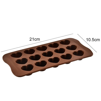 8 PCS Silicone Love Shape 15 Grid Cake Chocolate Ice Tray Mold-garmade.com