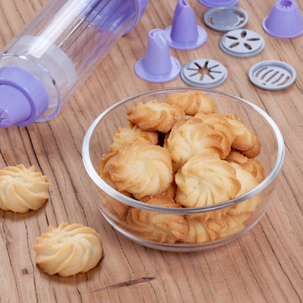 2 PCS Cookie Gun + 8 Mouth + 10 Flower Piece Set Biscuit Mold Squeeze Cream Baking Tool-garmade.com