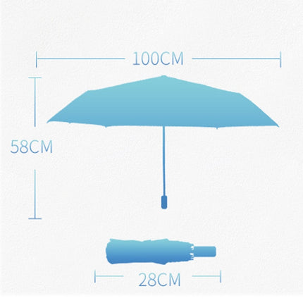 Art Small Fresh Umbrella Folding Sun and Rain Dual-use Umbrella Sun Protection and UV Protection Vinyl Sun Umbrella(Underwater World)-garmade.com