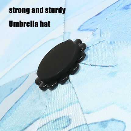 Art Small Fresh Umbrella Folding Sun and Rain Dual-use Umbrella Sun Protection and UV Protection Vinyl Sun Umbrella(Beach Walk)-garmade.com