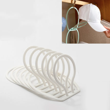 6 PCS Multifunctional Hat Storage And Drying Rack Behind The Door Dormitory Scarf Bag Hook( White)-garmade.com