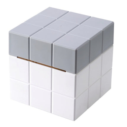 2 PCS Cube Tissue Box Desktop Storage Box(White+Grey)-garmade.com