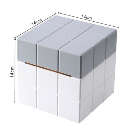 2 PCS Cube Tissue Box Desktop Storage Box(White+Pink)-garmade.com