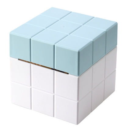 2 PCS Cube Tissue Box Desktop Storage Box(White+Blue)-garmade.com