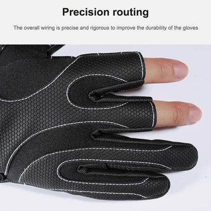 Kyncilor A0062 Outdoor Camping Three-finger Gloves Antiskid Sports Fishing Gloves, Size: M(Black)-garmade.com