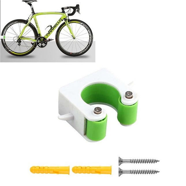 2 PCS Bicycle Parking Buckle Children Road Bike Mountain Bike Simple Wall Mount, Style:Road Bike(Green)-garmade.com